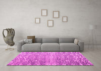 Machine Washable Abstract Pink Modern Rug, wshabs4861pnk