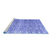 Sideview of Machine Washable Abstract Blue Modern Rug, wshabs4861blu