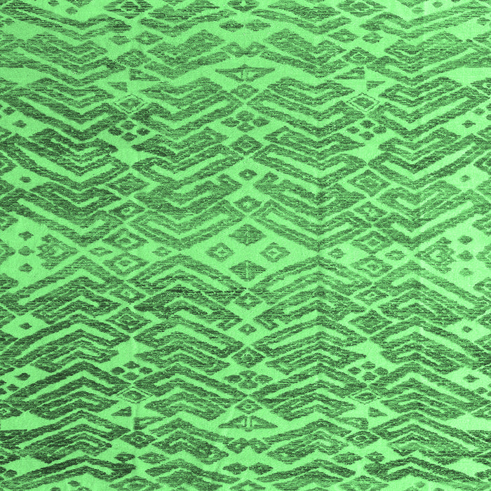 Square Machine Washable Abstract Emerald Green Modern Area Rugs, wshabs4861emgrn