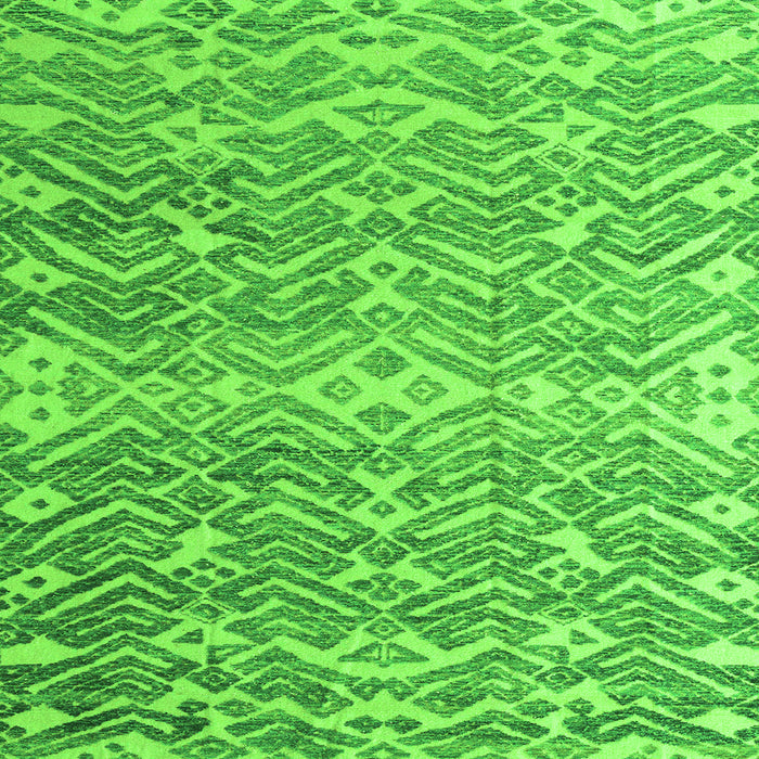 Square Machine Washable Abstract Green Modern Area Rugs, wshabs4861grn