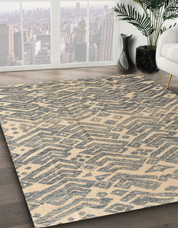 Machine Washable Abstract Army Brown Rug in a Family Room, wshabs4861