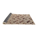 Sideview of Abstract Dark Gold Brown Modern Rug, abs4862