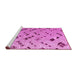 Sideview of Machine Washable Abstract Pink Modern Rug, wshabs4862pnk