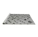 Sideview of Machine Washable Abstract Gray Modern Rug, wshabs4862gry