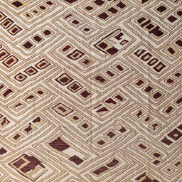 Square Abstract Dark Gold Brown Modern Rug, abs4862