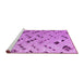 Sideview of Machine Washable Abstract Purple Modern Area Rugs, wshabs4862pur