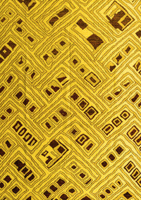 Abstract Yellow Modern Rug, abs4862yw