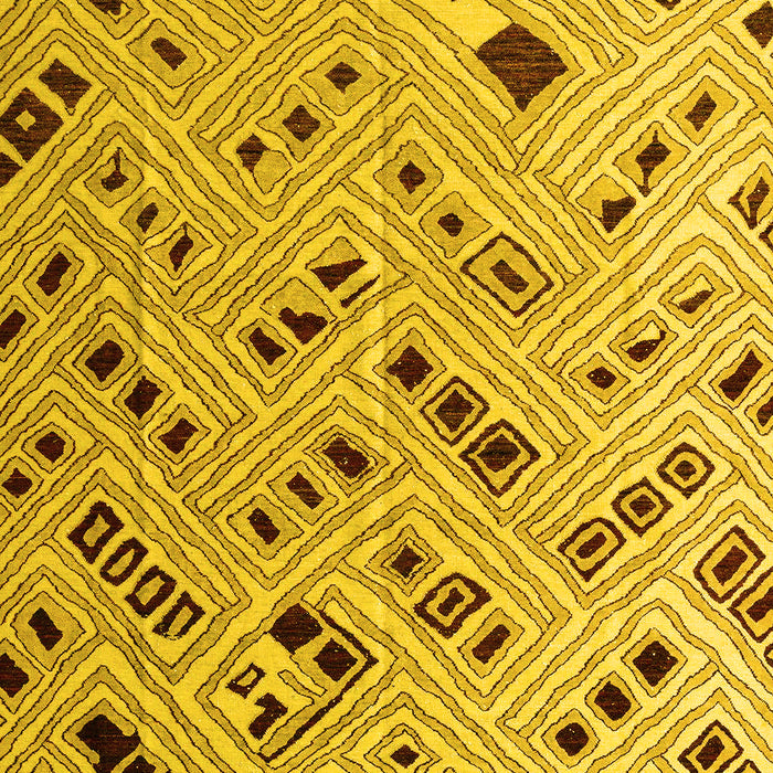 Machine Washable Abstract Yellow Modern Rug, wshabs4862yw