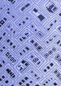 Abstract Blue Modern Rug, abs4862blu