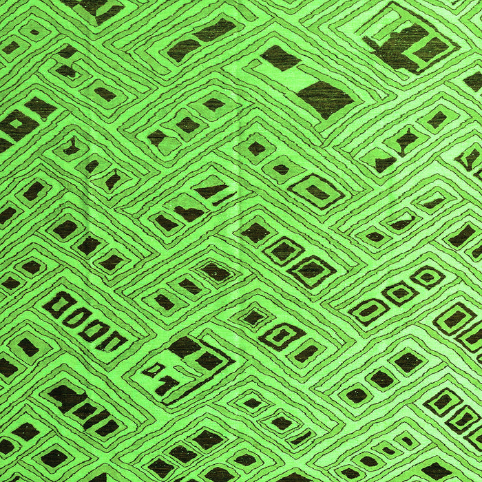 Square Machine Washable Abstract Green Modern Area Rugs, wshabs4862grn