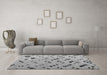 Machine Washable Abstract Gray Modern Rug in a Living Room,, wshabs4862gry