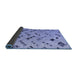 Sideview of Abstract Blue Modern Rug, abs4862blu