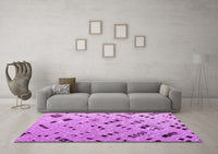 Machine Washable Abstract Purple Modern Rug, wshabs4862pur