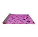 Sideview of Abstract Pink Modern Rug, abs4863pnk