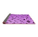 Sideview of Abstract Purple Modern Rug, abs4863pur