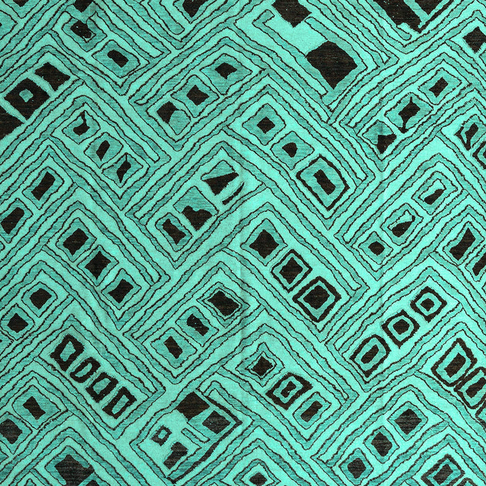 Machine Washable Abstract Turquoise Modern Area Rugs, wshabs4863turq