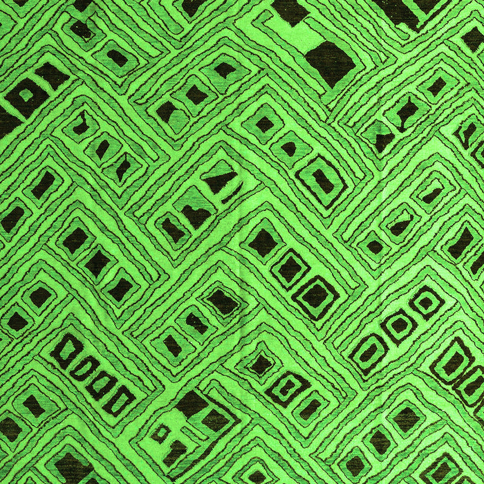 Machine Washable Abstract Green Modern Area Rugs, wshabs4863grn