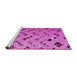 Sideview of Machine Washable Abstract Pink Modern Rug, wshabs4863pnk