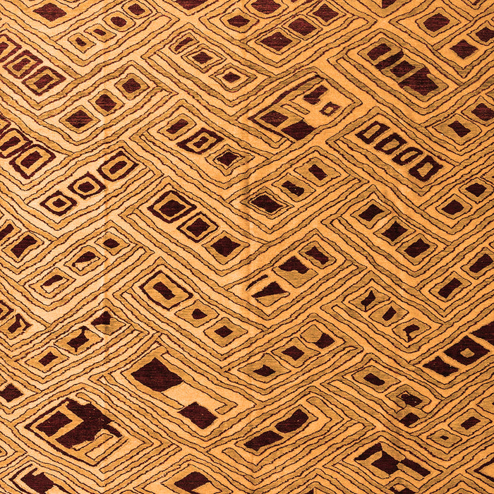 Square Abstract Orange Modern Rug, abs4863org