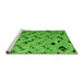 Sideview of Machine Washable Abstract Green Modern Area Rugs, wshabs4863grn