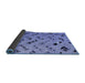 Sideview of Abstract Blue Modern Rug, abs4863blu