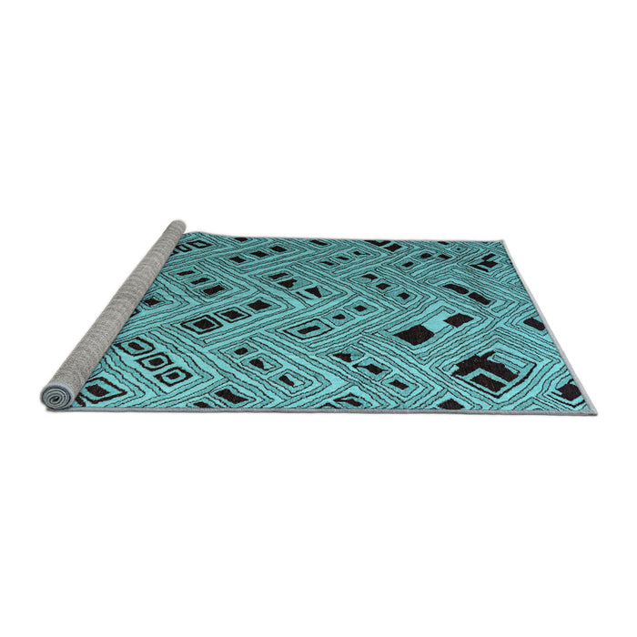 Sideview of Machine Washable Abstract Light Blue Modern Rug, wshabs4863lblu