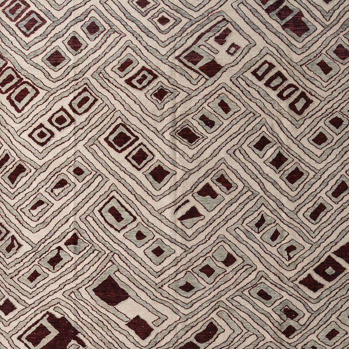 Machine Washable Abstract Tan Brown Rug, wshabs4863