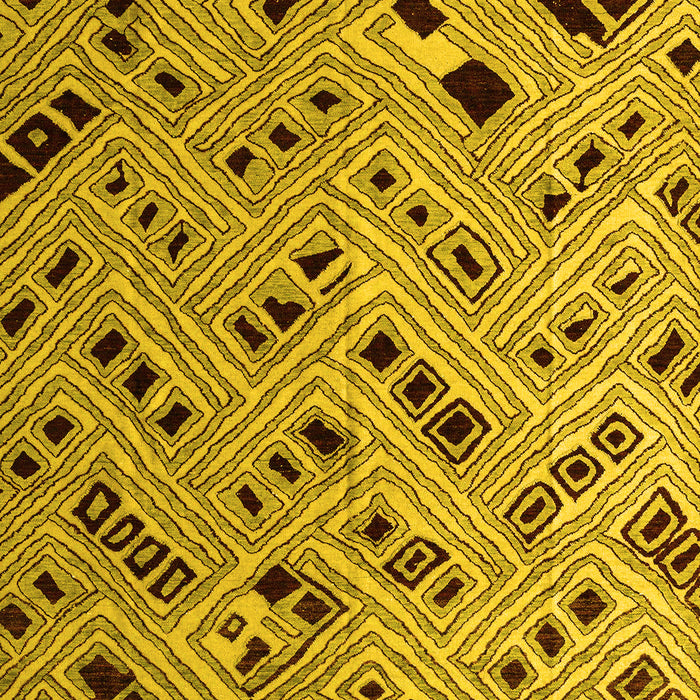 Machine Washable Abstract Yellow Modern Rug, wshabs4863yw