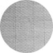 Round Machine Washable Solid Gray Modern Rug, wshabs4864gry