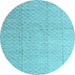 Round Solid Light Blue Modern Rug, abs4864lblu