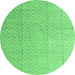 Round Solid Emerald Green Modern Rug, abs4864emgrn