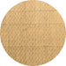 Round Solid Brown Modern Rug, abs4864brn