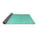 Sideview of Solid Turquoise Modern Rug, abs4864turq