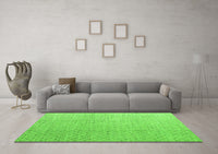 Machine Washable Solid Green Modern Rug, wshabs4864grn