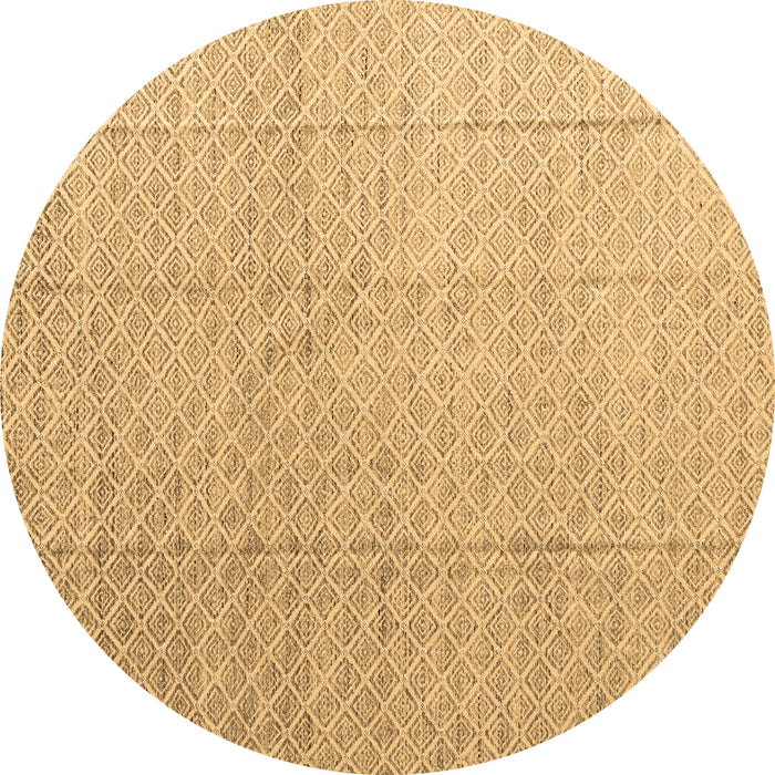 Round Machine Washable Solid Brown Modern Rug, wshabs4864brn