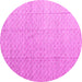 Round Solid Pink Modern Rug, abs4864pnk