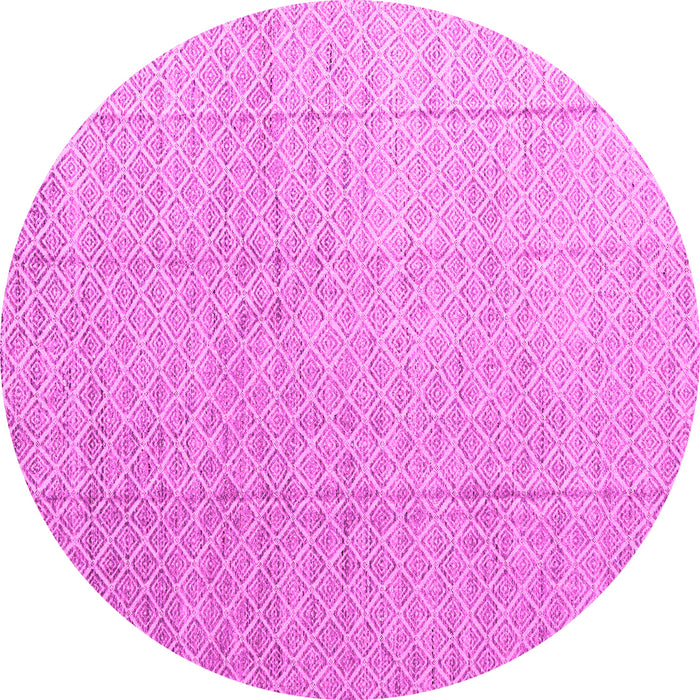 Round Machine Washable Solid Pink Modern Rug, wshabs4864pnk