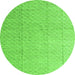 Round Solid Green Modern Rug, abs4864grn