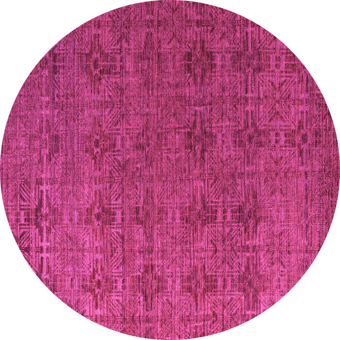 Round Abstract Pink Modern Rug, abs4865pnk