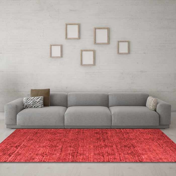 Modern Red Washable Rugs