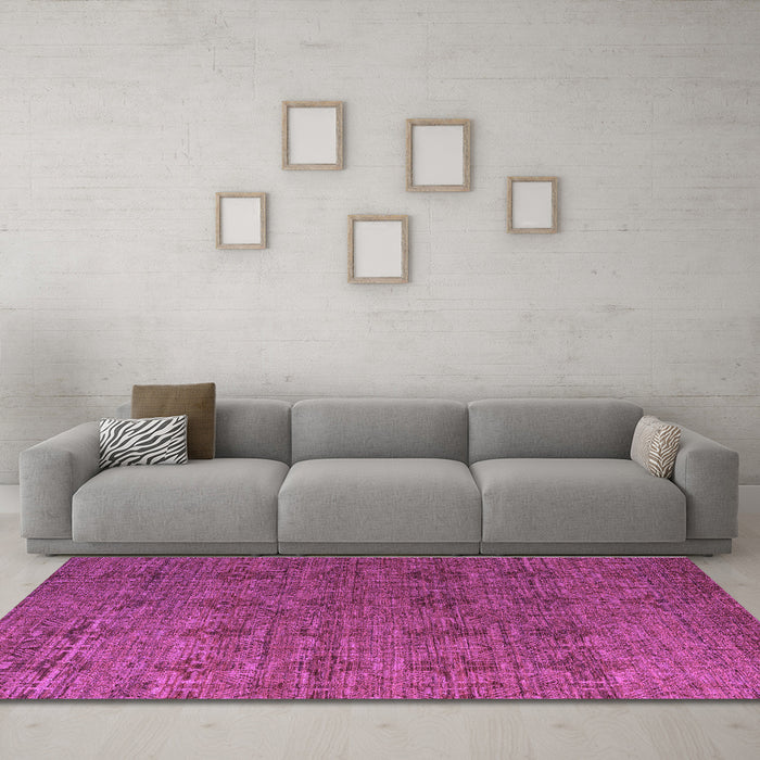 Machine Washable Abstract Purple Modern Area Rugs in a Living Room, wshabs4865pur