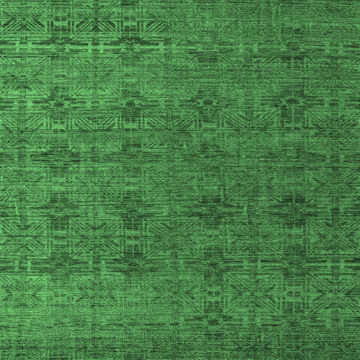 Square Abstract Emerald Green Modern Rug, abs4865emgrn