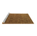 Sideview of Machine Washable Abstract Brown Modern Rug, wshabs4865brn