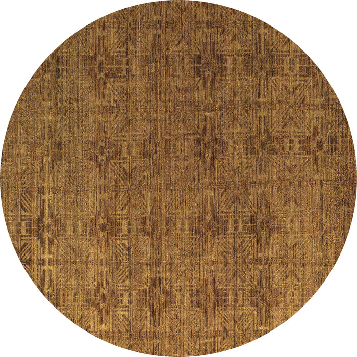 Round Abstract Brown Modern Rug, abs4865brn