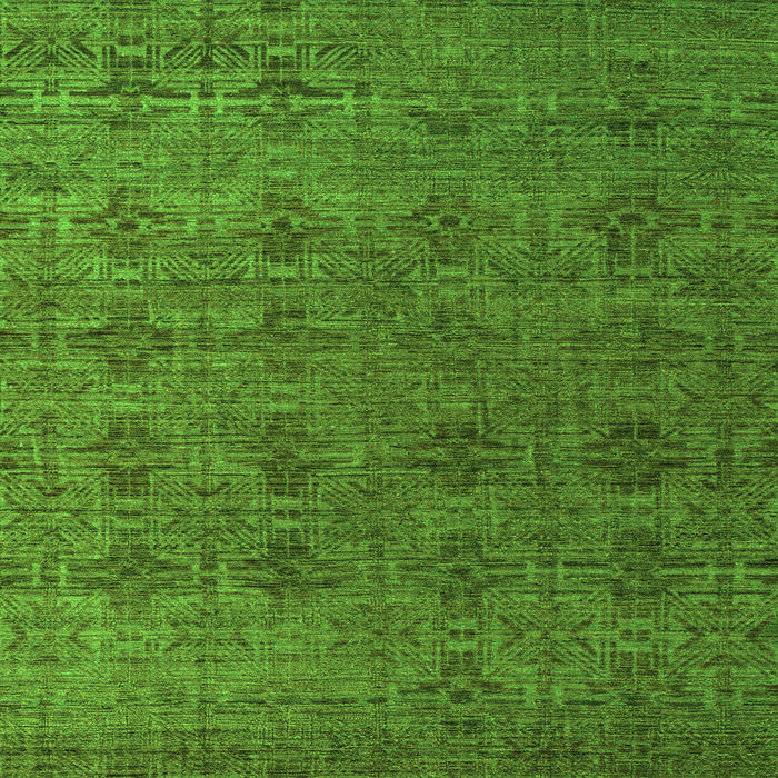 Square Abstract Green Modern Rug, abs4865grn