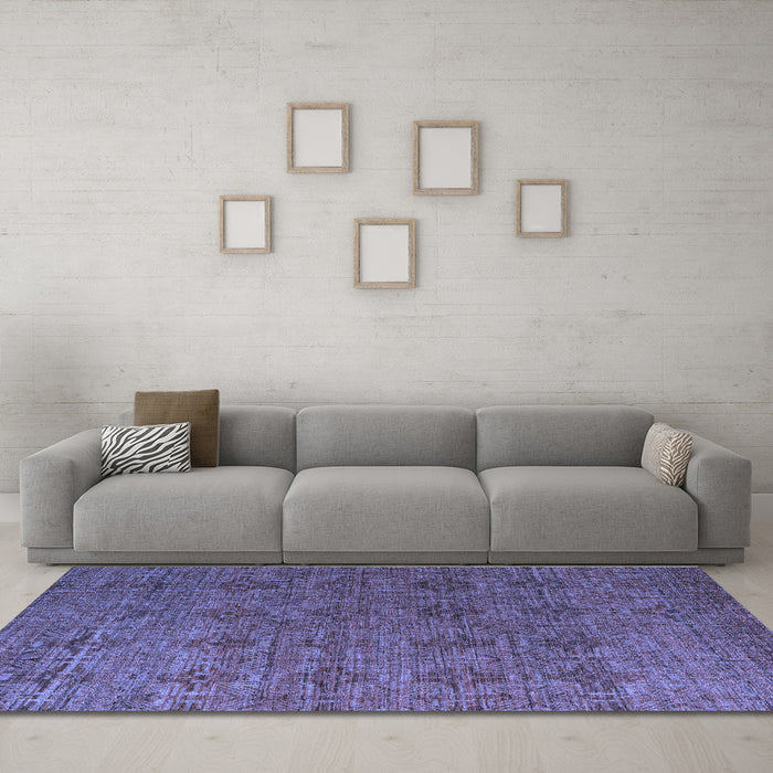 Machine Washable Abstract Blue Modern Rug in a Living Room, wshabs4865blu