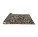 Sideview of Abstract Charcoal Black Modern Rug, abs4866