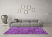 Machine Washable Abstract Purple Modern Area Rugs in a Living Room, wshabs4866pur