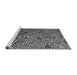 Sideview of Machine Washable Abstract Gray Modern Rug, wshabs4866gry