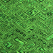 Square Machine Washable Abstract Green Modern Area Rugs, wshabs4866grn